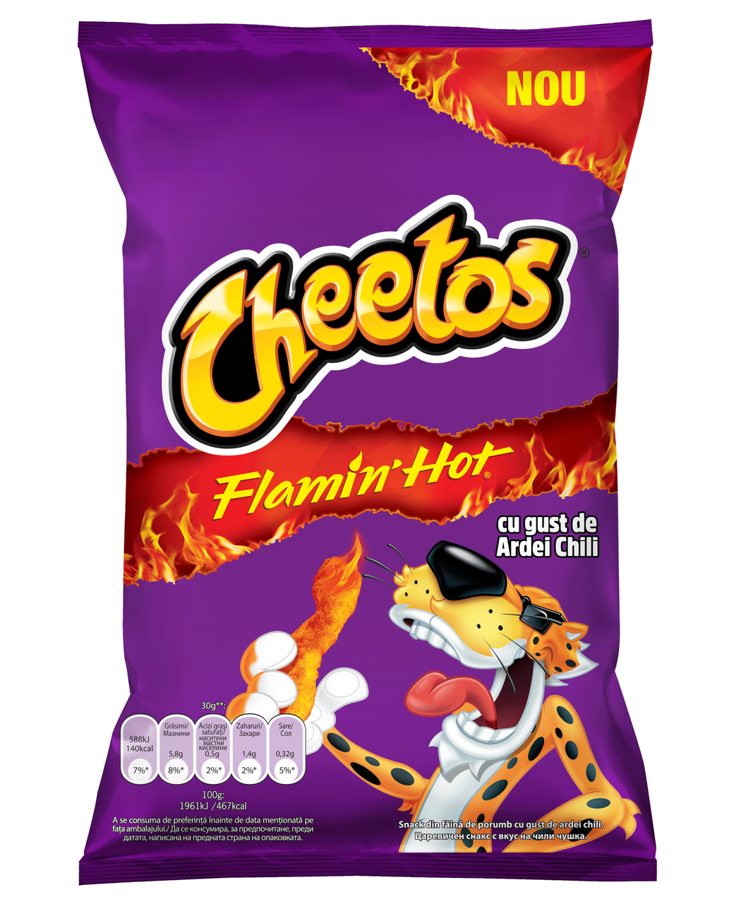 CHEETOS Flamin' Hot Pufuleti Ardei Iute 80 g