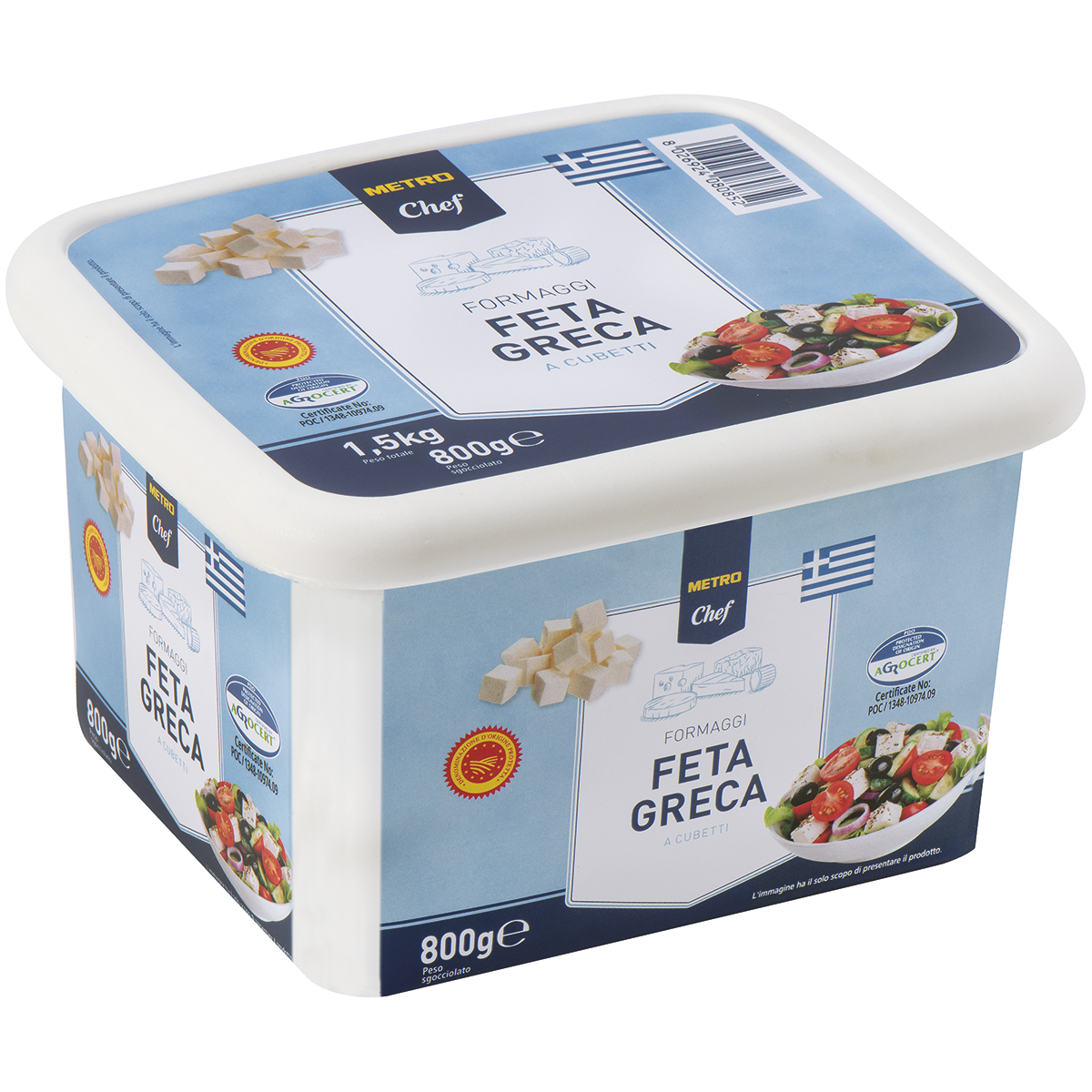 METRO Chef Branza Feta Cuburi 800 g