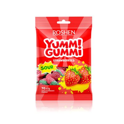 ROSHEN YUMMI GUMMI Jeleuri Capsuni 70 g