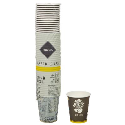 RIOBA Set 50 Pahare Carton 200 ml