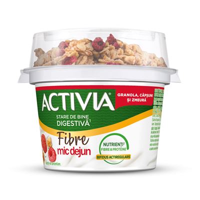 ACTIVIA Mic Dejun Iaurt Fructe Rosii & Cereale 165 g