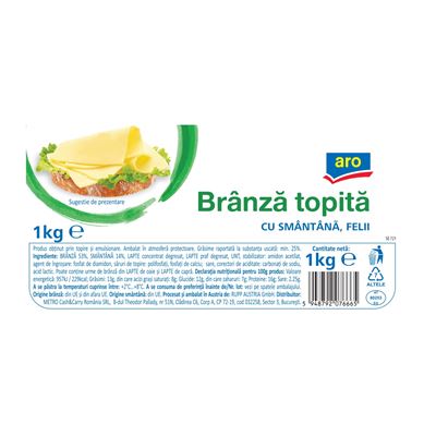 aro Branza Topita Felii Smantana 1 Kg