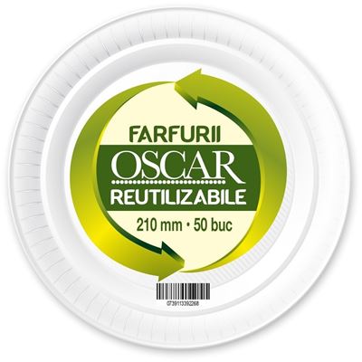 OSCAR 50 Farfurii Reutilizabile 21 cm