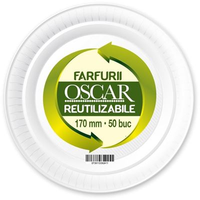 OSCAR 50 Farfurii Reutilizabile 17 cm