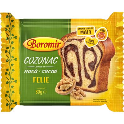 Boromir Felie Cozonac Crema Nuca si Cacao 80 g