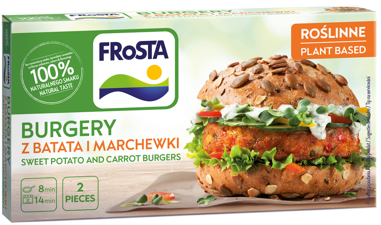 FRoSTA Burger Vegetarian Cartof Dulce & Morcovi 216 g