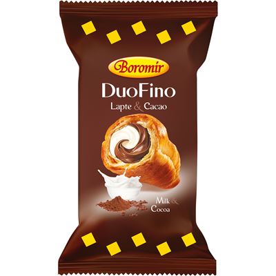 Boromir Croissant DuoFino Lapte & Cacao 30 x 75 g