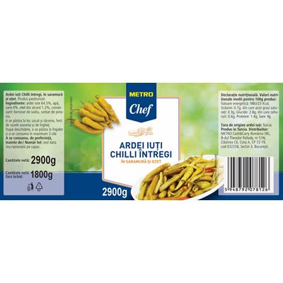 METRO Chef Ardei Iute Chilli in Otet 2,9 Kg