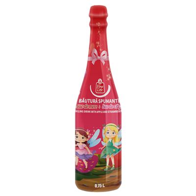 Fine Life Spumant fara Alcool Mere-Capsuni SGR 750 ml