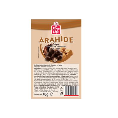 Fine Life Arahide in Ciocolata cu Lapte 70 g