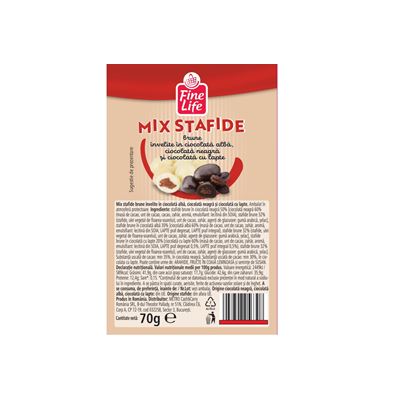 Fine Life Mix Stafide in Ciocolata 70 g