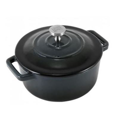 METRO PROFESSIONAL Vas Fonta + Capac Rotund Negru 10 cm