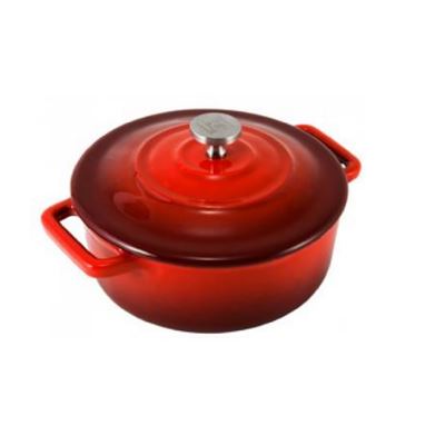 METRO PROFESSIONAL Vas Fonta + Capac Rotund Rosu 10 cm