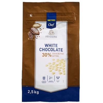METRO Chef Ciocolata Alba Butoni 30% 2,5 Kg