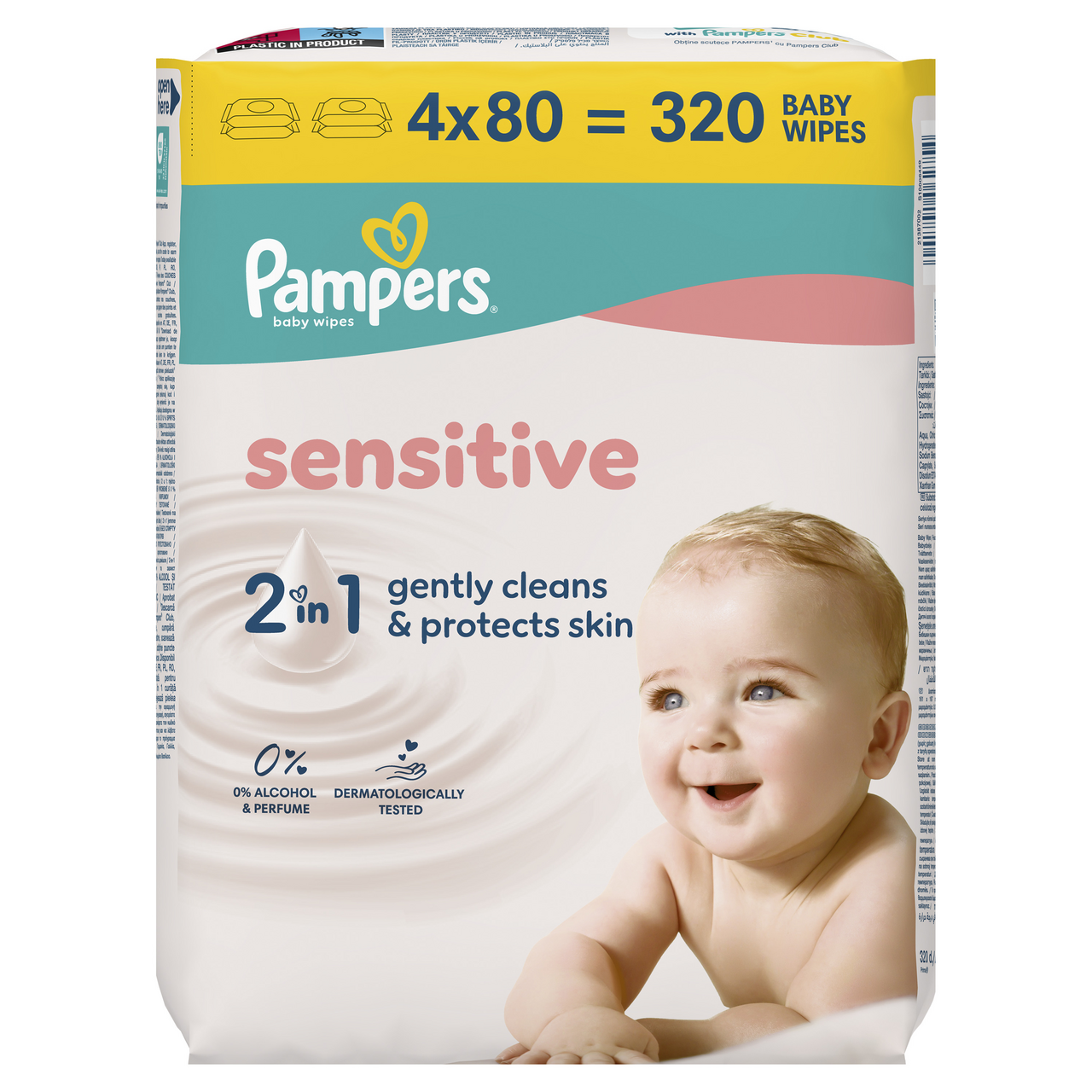 Pampers Sensitive Servetele Umede 4 x 80 bucati