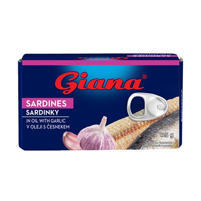 Giana Sardine in Ulei Vegetal Usturoi 125 g