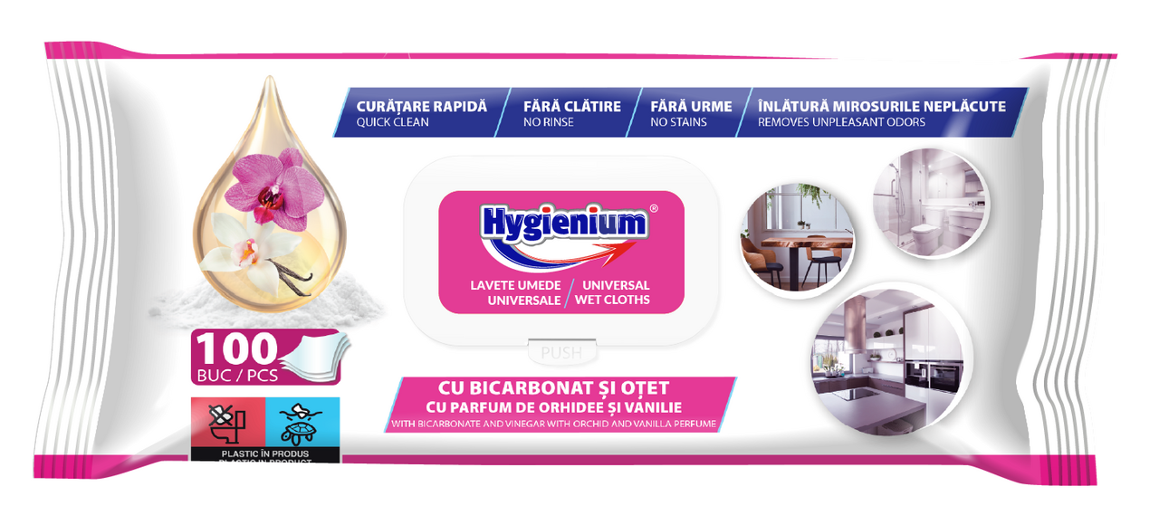 HYGIENIUM 100 Lavete Umede Orhidee