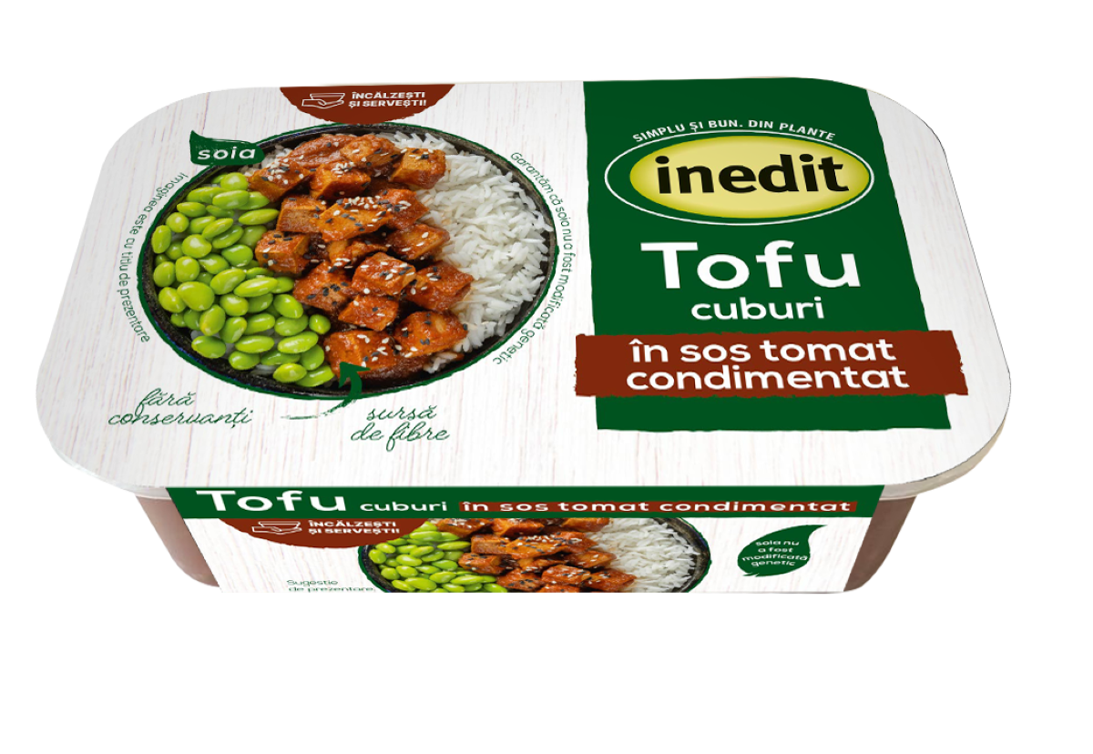 inedit Tofu Cuburi in Sos Condimentat 200 g