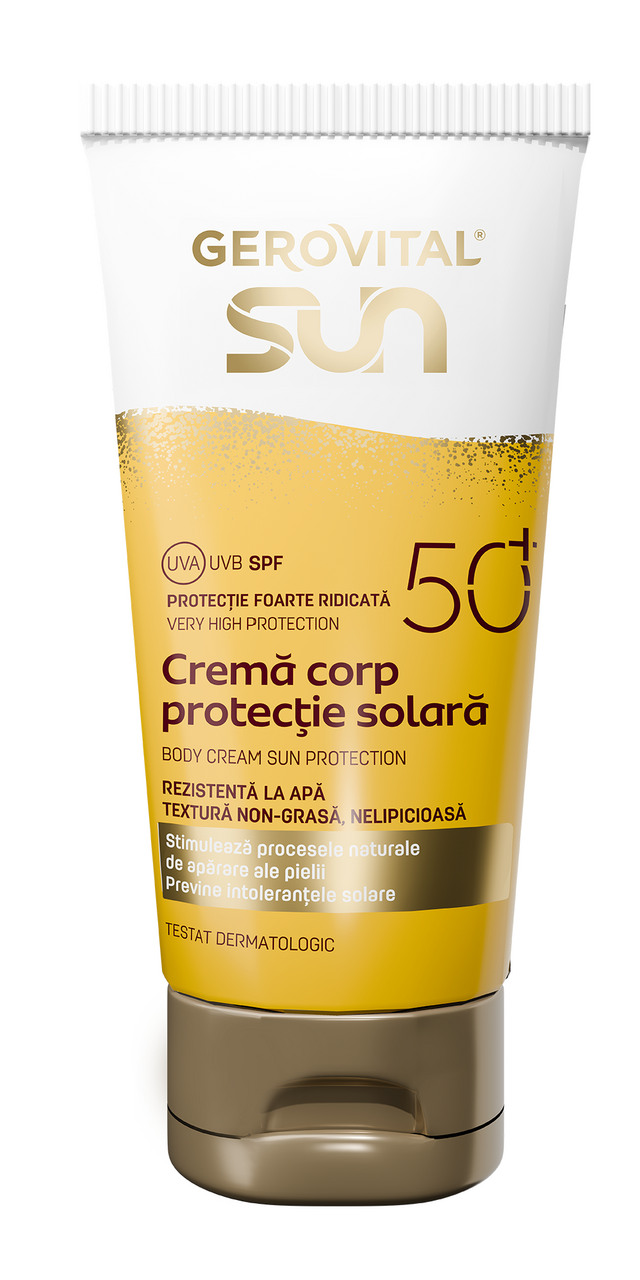 GEROVITAL SUN Crema Corp Protectie Solara SPF 50+ 150 ml