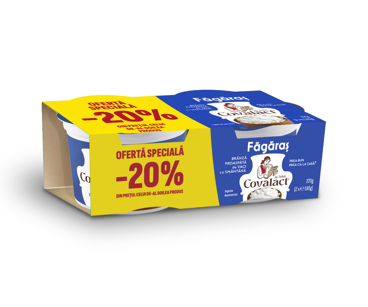 Covalact Branza Fagaras 2 x 185 g