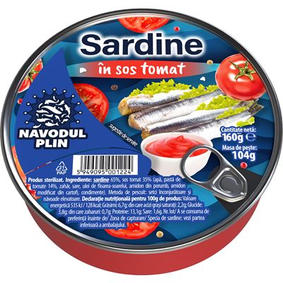 NAVODUL PLIN Sardine in Sos Tomat 160 g