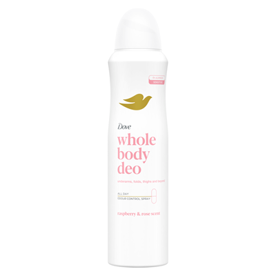 Îngrijire personală - Dove Whole Body Deo Deodorant Spray pentru întregul corp, parfum de zmeură și trandafir, 150 ml