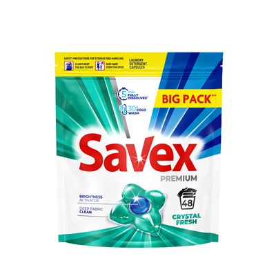 Savex PREMIUM Crystal Fresh 48 Capsule Detergent Rufe
