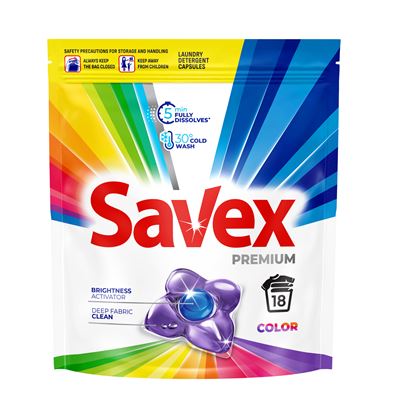 Savex PREMIUM Color 18 Capsule Detergent Rufe