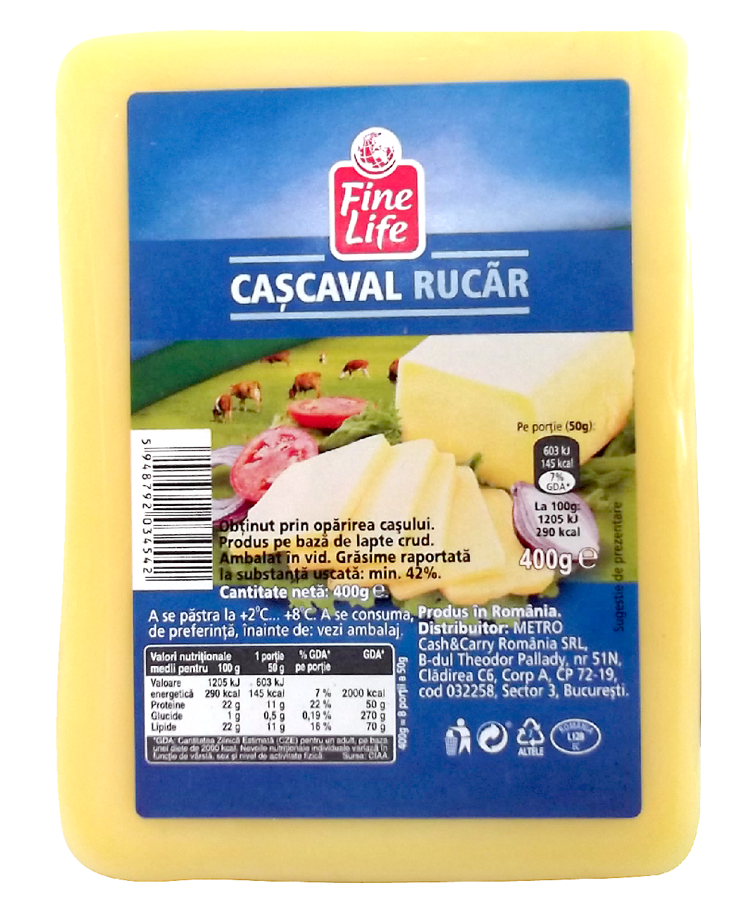 Fine Life Cascaval Rucar 400 g