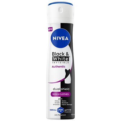 NIVEA Black&White Invisible Authentic Deodorant Spray 150 ml