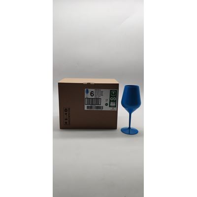 GOLD PLAST Pahar Vin Tritan Albastru 470 ml 6 bucati