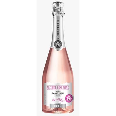CASA PETRU Spumant fara Alcool Rose Demisec SGR 0,75 L