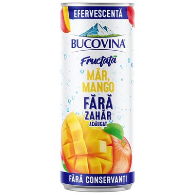 BUCOVINA Fructata Carbogazoasa Mar & Mango Doza SGR 12 x 0,33 L