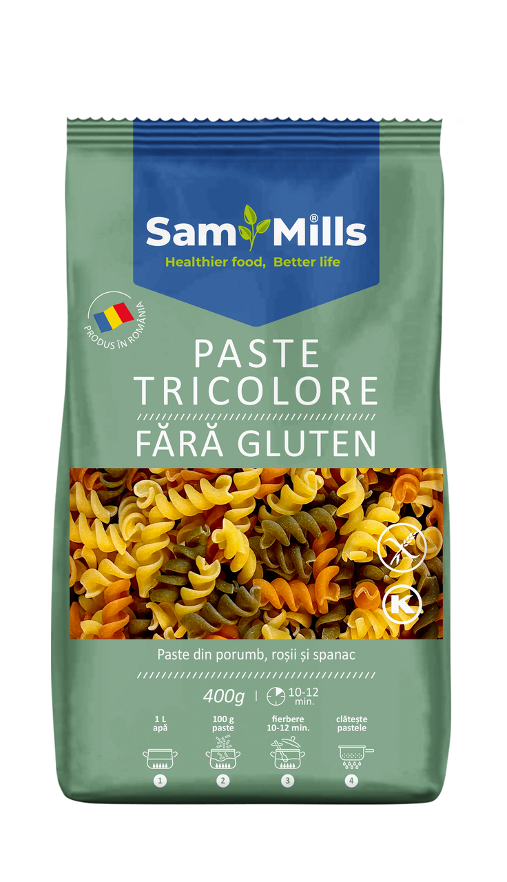 Sam Mills Paste Spirale Tricolore fara Gluten 400 g