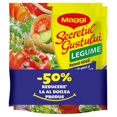 Maggi Pachet 2 Bucati x 400 g Secretul Gustului Legume 1 + 1/2 800 g