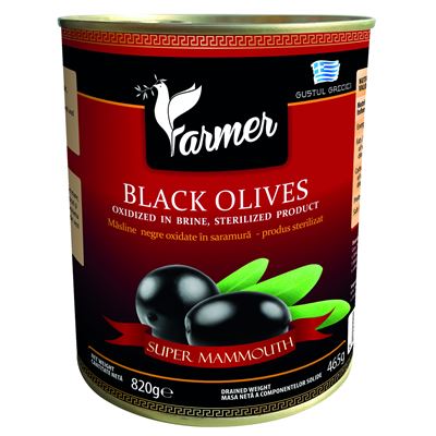 Farmer Masline Negre Super Mammouth 820 g