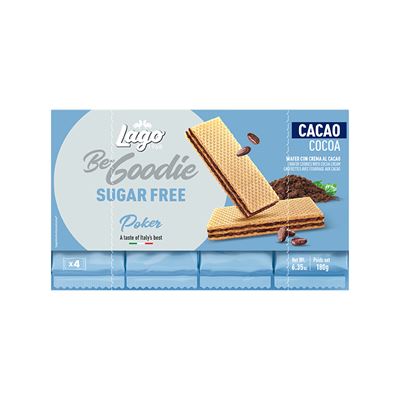 LAGO Napolitana Cacao fara Zahar 4 x 45 g