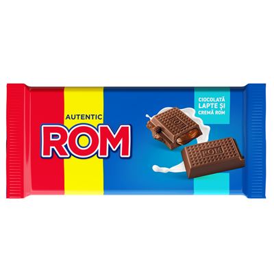 ROM Ciocolata Lapte si Crema Rom 88 g