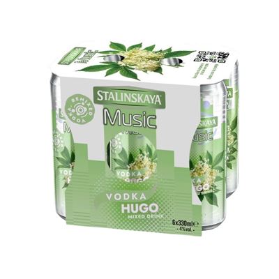 STALINSKAYA Music Cocktail Vodka Hugo 4% SGR 6 x 0,33 L
