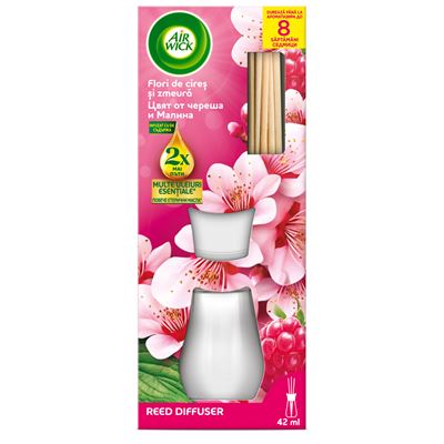 AIR WICK Reed Diffuser Odorizant Camera Flori de Cires si Zmeura 42 ml