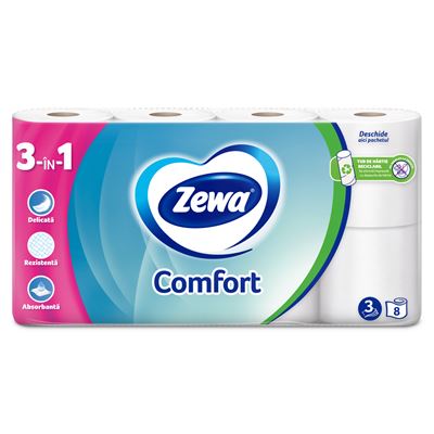 Zewa Comfort Hartie Igienica 3 Straturi 8 Role