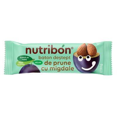 nutribon Baton Prune cu Migdale 30 g
