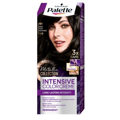 Palette Intensive Color Creme Vopsea De Par Nuanta N1 Negru 110 ml