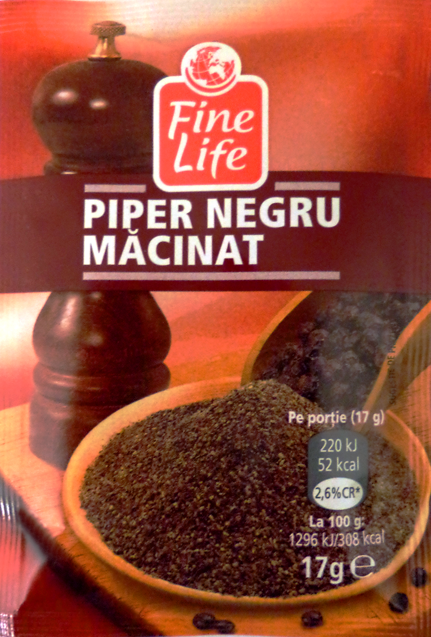 Fine Life Piper Negru Macinat 5 x 17 g