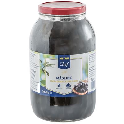 METRO Chef Masline Fara Samburi Extra Jumbo Calibru 161-180 1,55 Kg