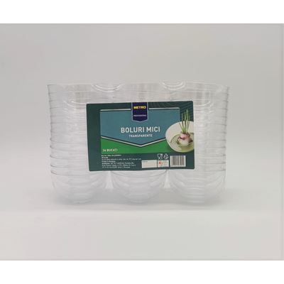 METRO PROFESSIONAL Boluri Mici Transparente 36 bucati