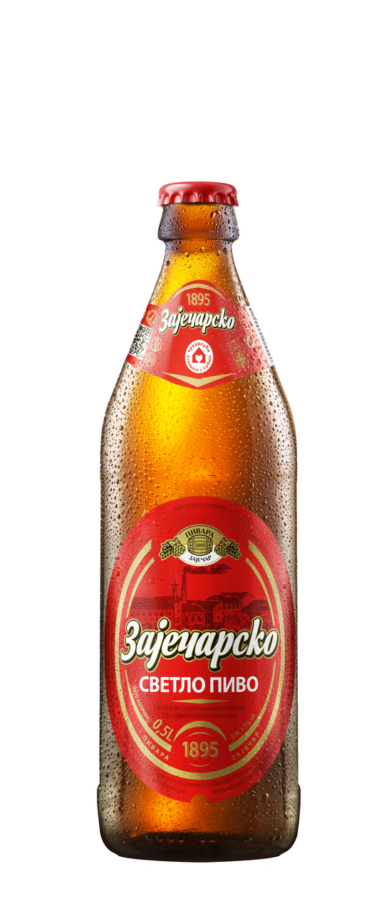 Zaječarsko Svetlo pivo 0,5 l X 20 kom, 10 l gajba povratna boca