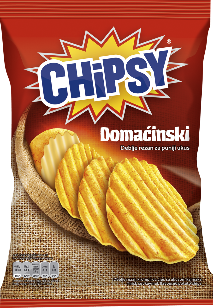 CHIPSY Čips domaćinski kajmak 60 g kesica