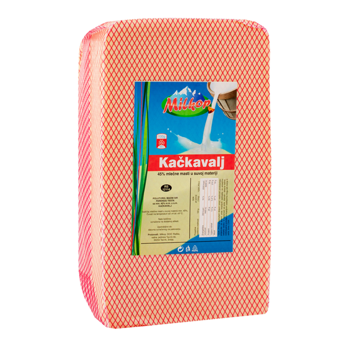 Milkop Sir kačkavalj cca 4,5 kg