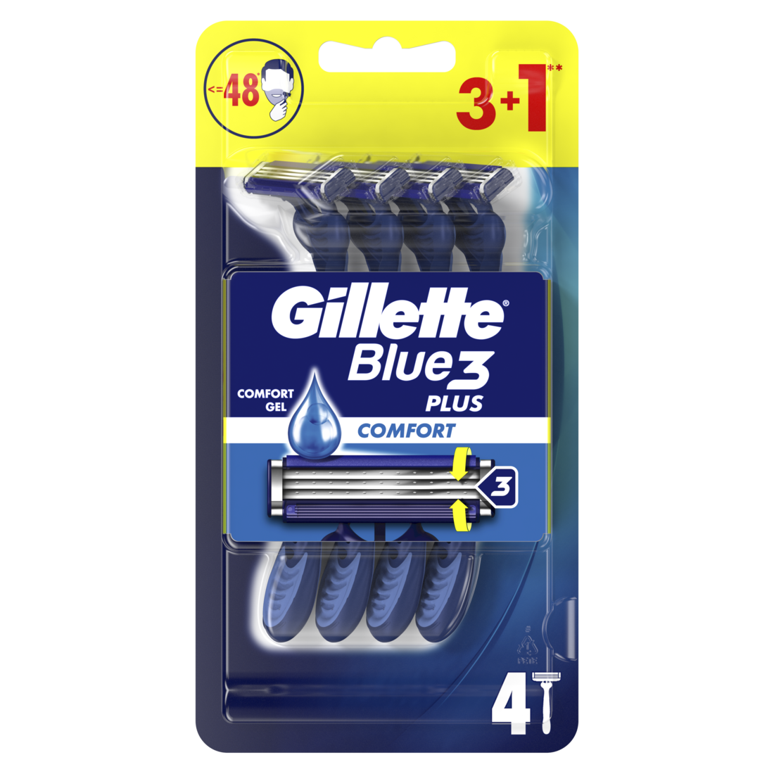 Gillette blue 3 Brijač 3 kom + 1 kom gratis